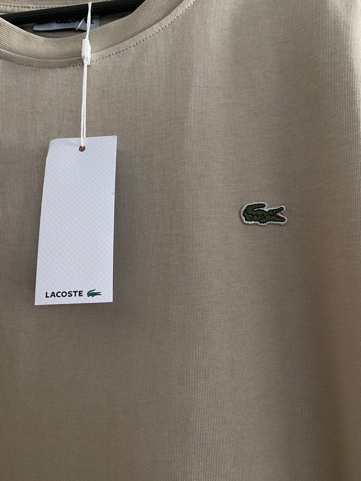 Lacoste Bej Pamuklu Kısa Kollu Salaş Elbise - Görsel 2