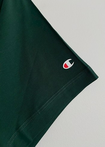 Champion Kadın V Yaka Koyu Yeşil Tişört - Görsel 3