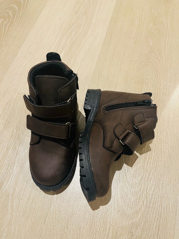 Erkek Çocuk Kahverengi Deri Tokalı Bot - Görsel 3