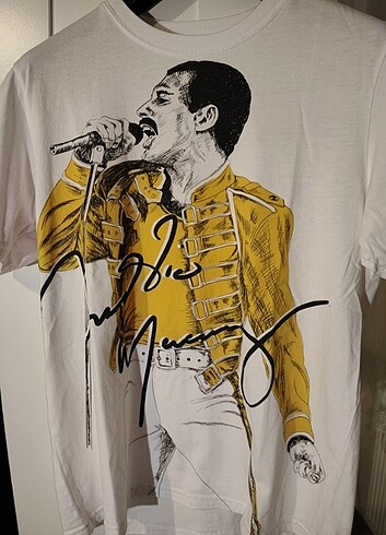 m Beden beyaz Renk FREDDİE MERCURY THSİRT 