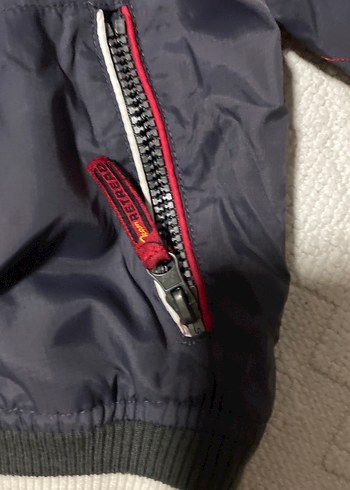 Erkek Çocuk Gri Fermuarlı Street Wear Ceket - Görsel 4