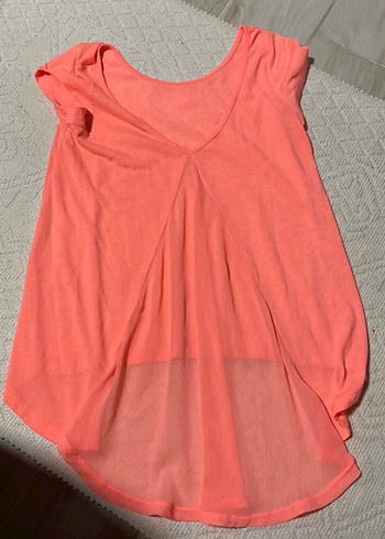 Kız Çocuk Pembe Kısa Kollu Salaş Tişört - Görsel 2