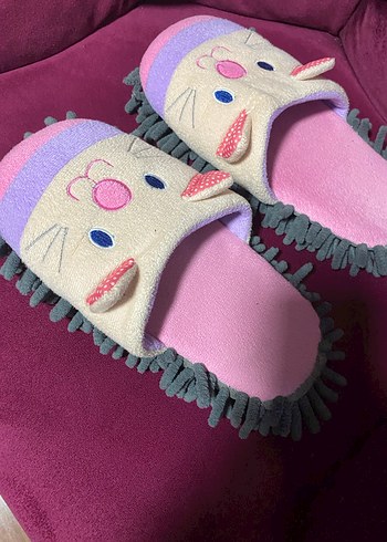 Kızlar için Renkli Nakışlı Bohem Terlik - Görsel 2