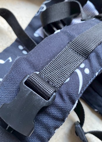 Siyah Bebek Taşıyıcı Müzik Desenli - Görsel 3