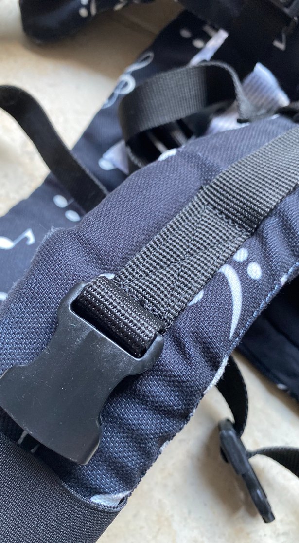 Siyah Bebek Taşıyıcı Müzik Desenli - Görsel 3