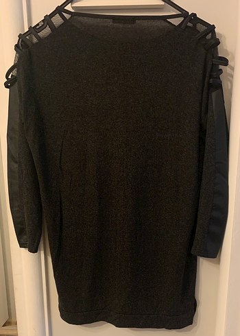 Koyu Gri Kadın Uzun Kollu Modelli Bluz - Görsel 2