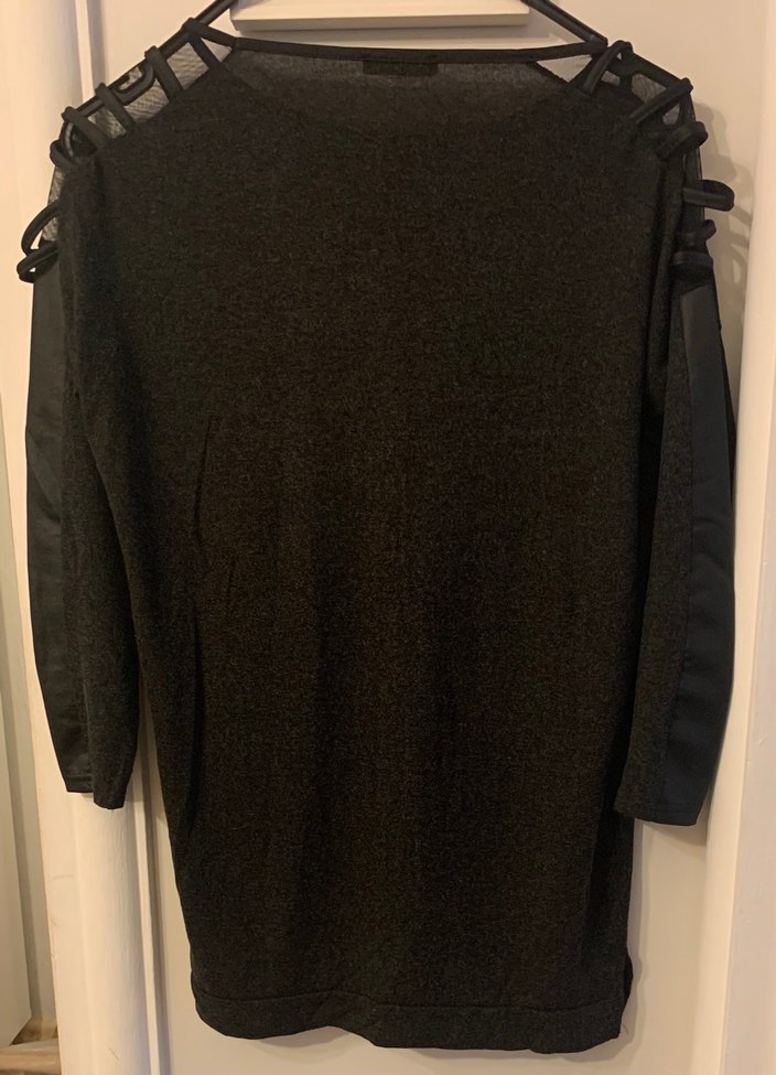 Koyu Gri Kadın Uzun Kollu Modelli Bluz - Görsel 2