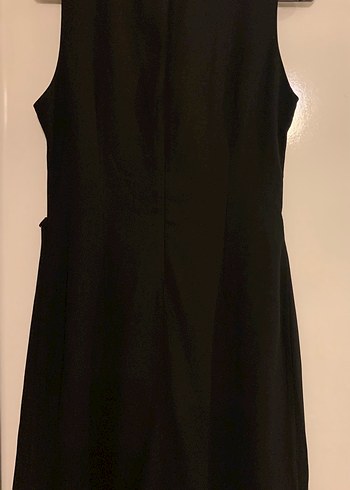 Siyah Metal Kemerli Kolsuz Modelli Elbise - Görsel 2