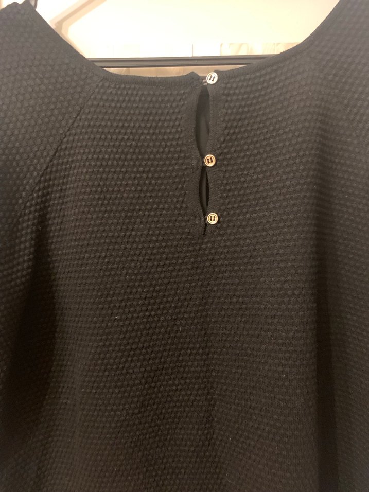 SİYAH ALTI ŞİFONLI BLUZ - Görsel 4