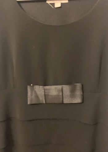 Siyah Kolsuz Kat Kat  Modelli Abiye Elbise - Görsel 4