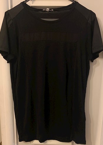 Fabrika Siyah Kısa Kollu Salaş Kadın Bluz - Görsel 3