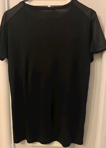 Fabrika Siyah Kısa Kollu Salaş Kadın Bluz - Görsel 2