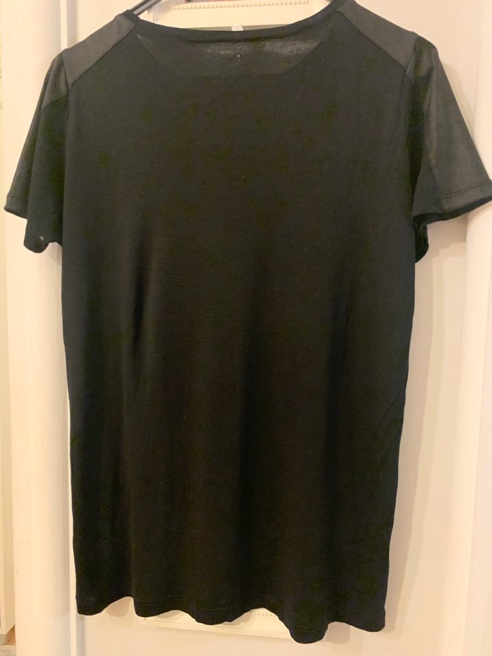 Fabrika Siyah Kısa Kollu Salaş Kadın Bluz - Görsel 5