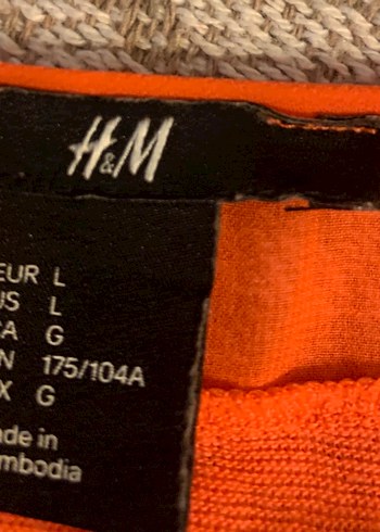 H&M Turuncu Kolsuz Midi Bluz - Görsel 6