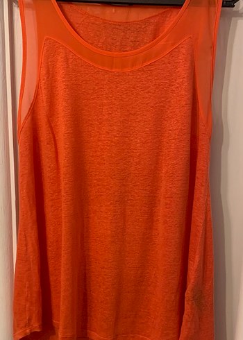 H&M Turuncu Kolsuz Midi Bluz - Görsel 2