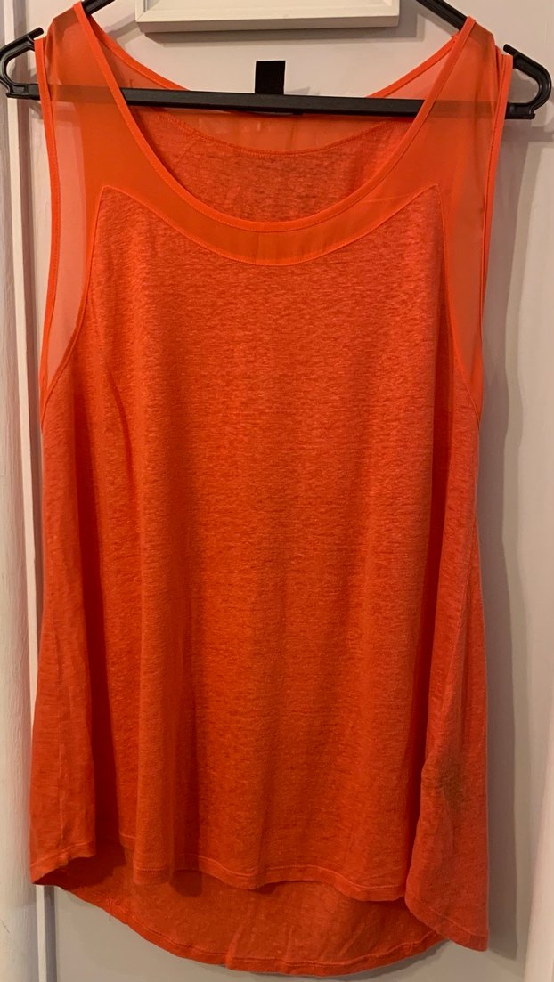 H&M Turuncu Kolsuz Midi Bluz - Görsel 2