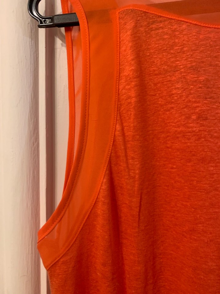 H&M Turuncu Kolsuz Midi Bluz - Görsel 5