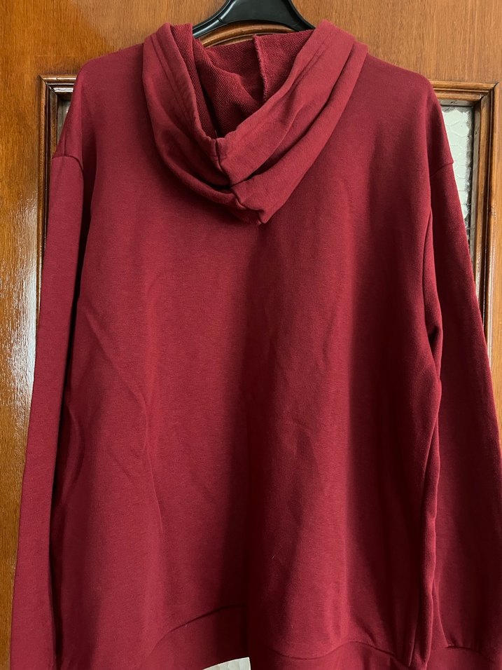 Bordo Kapüşonlu Sweatshirt - Görsel 3