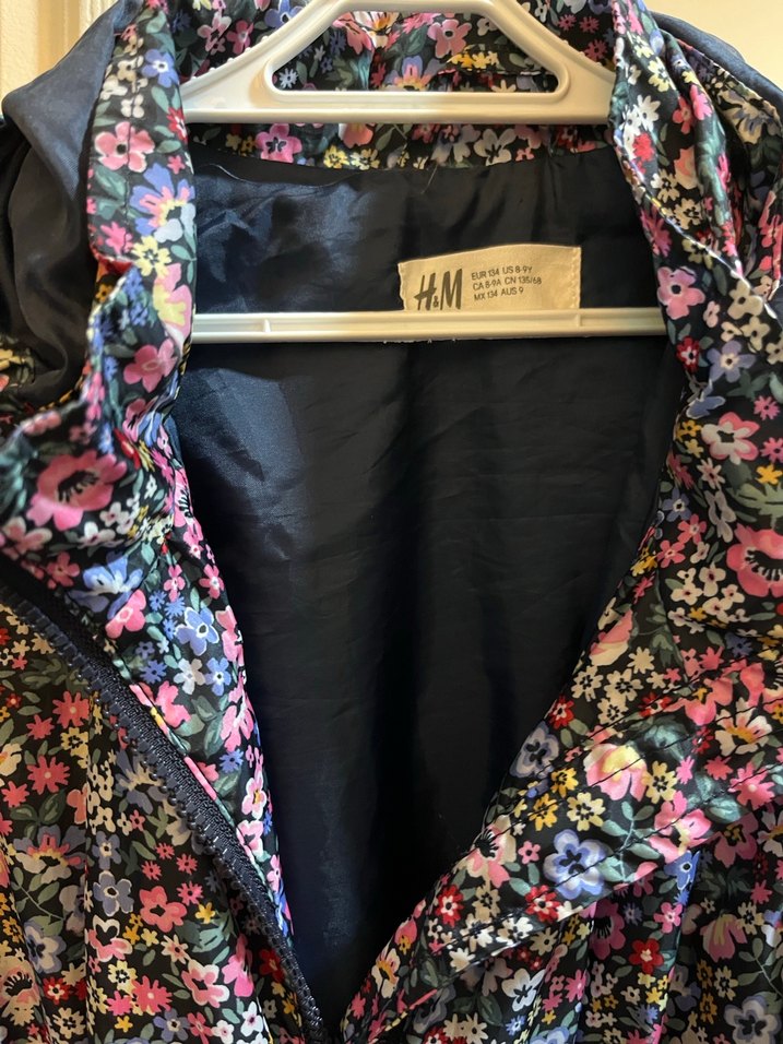 Çiçek Desenli Kız Çocuk Fermuarlı Ceket - Görsel 2