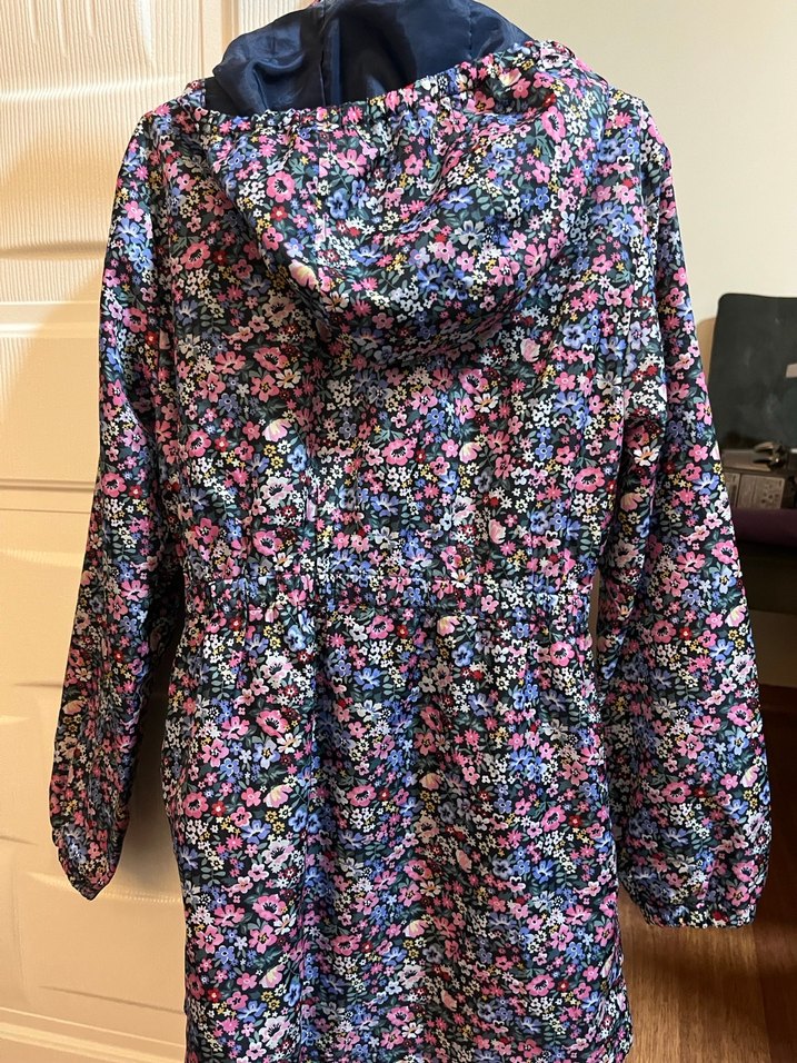 Çiçek Desenli Kız Çocuk Fermuarlı Ceket - Görsel 3