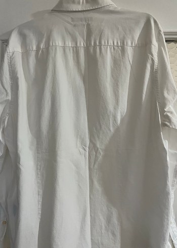 Düğmeli Beyaz Erkek Gömlek - Görsel 3
