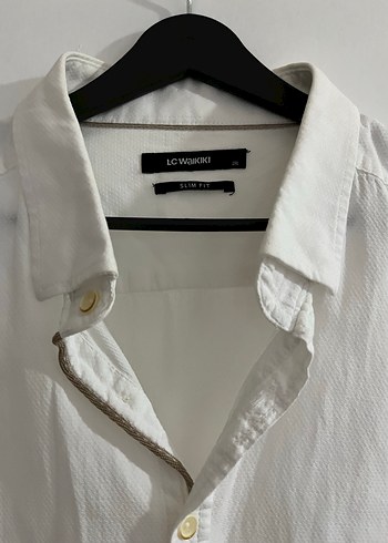 Düğmeli Beyaz Erkek Gömlek - Görsel 2