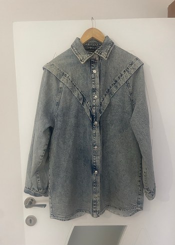 Gri Salaş Denim Ceket - Görsel 3