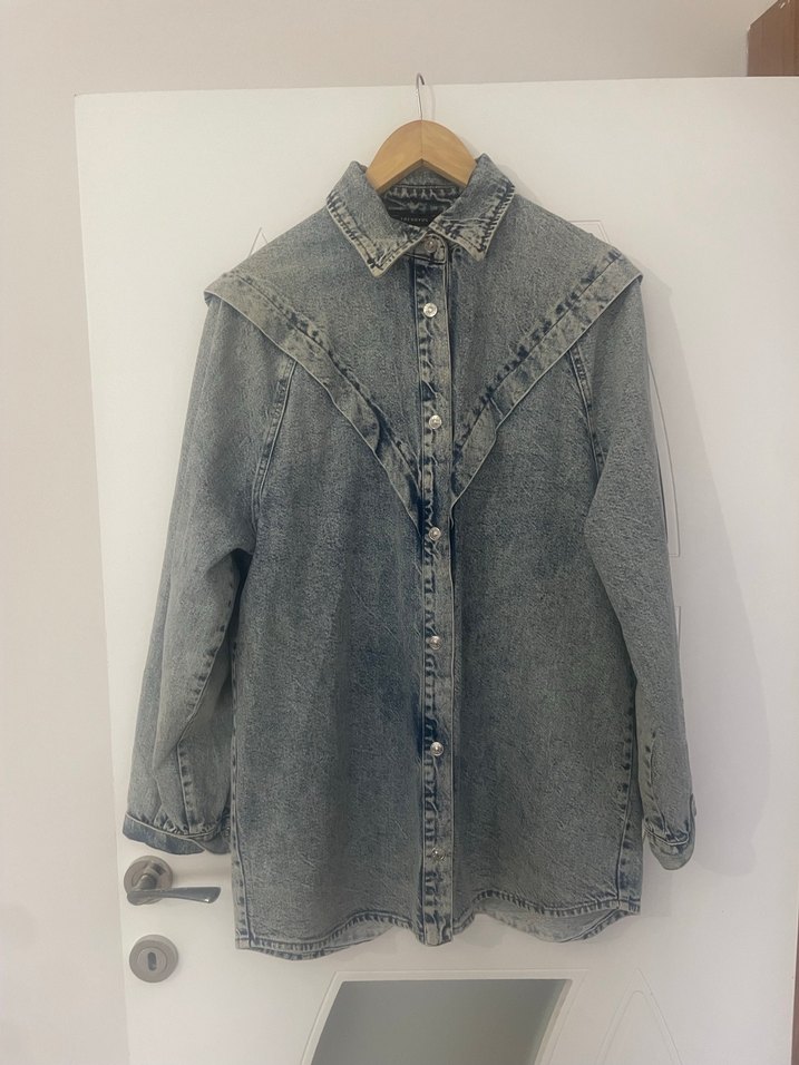 Gri Salaş Denim Ceket - Görsel 3