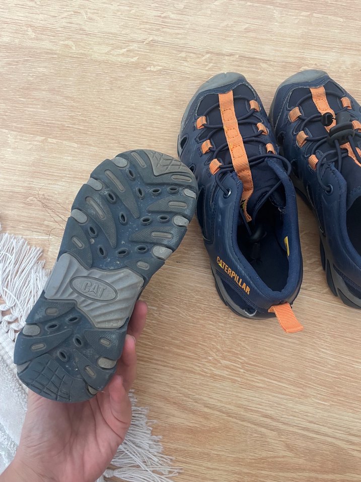 Koyu Turuncu Erkek Çocuk Sandalet Velcro - Görsel 2