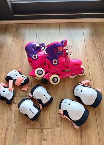 Renkli Pembe Çocuk Patenleri 32 numara - Görsel 2