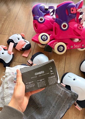 Renkli Pembe Çocuk Patenleri 32 numara - Görsel 3