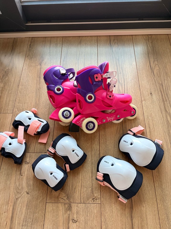 Renkli Pembe Çocuk Patenleri 32 numara - Görsel 2