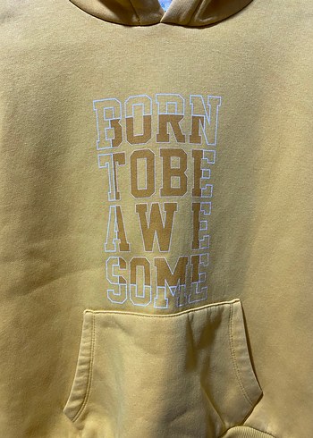 Sarı Kapüşonlu Erkek Çocuk Sweatshirt - Görsel 2