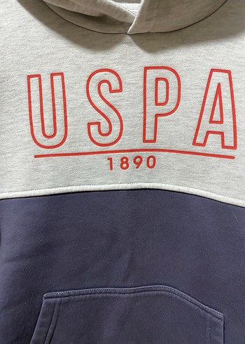 USPA Erkek Çocuk Gri Sweatshirt ve eşofman altı ikisi takım - Görsel 3