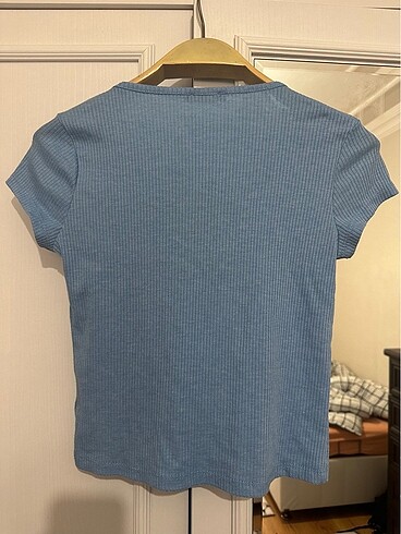 l Beden mavi Renk Bağcıklı T-shirt