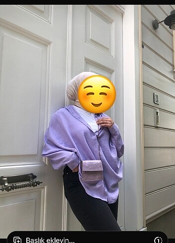 Diğer Lila oversize gömlek