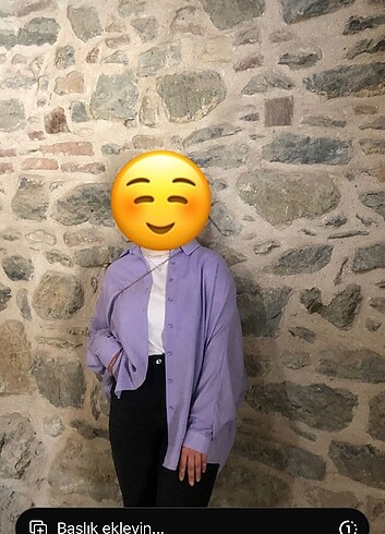42 Beden Lila oversize gömlek