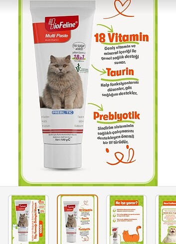  Biofeline kedi multivitamin macunu 