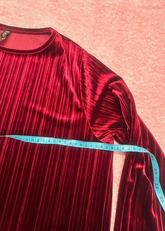 Kadife elbise - Görsel 5