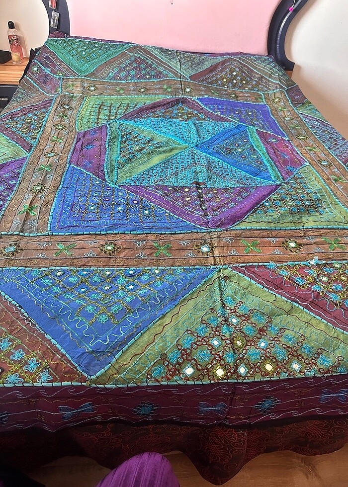 Hint işi yatak örtüsü - Görsel 2