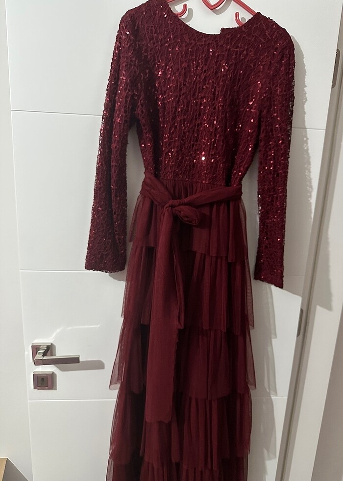 Abiye tesettür elbise - Görsel 3