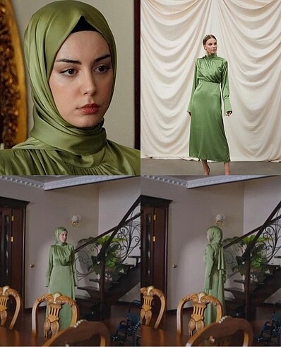 Suud Collection Betül saday sofia abiye yeşil