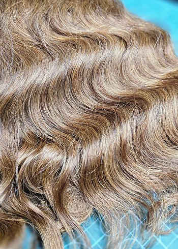 Kahve Renk Gerçek Saç Peruk - Görsel 4