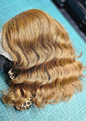 Kahve Renk Gerçek Saç Peruk - Görsel 2