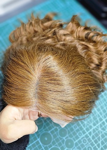 Kahve Renk Gerçek Saç Peruk - Görsel 5