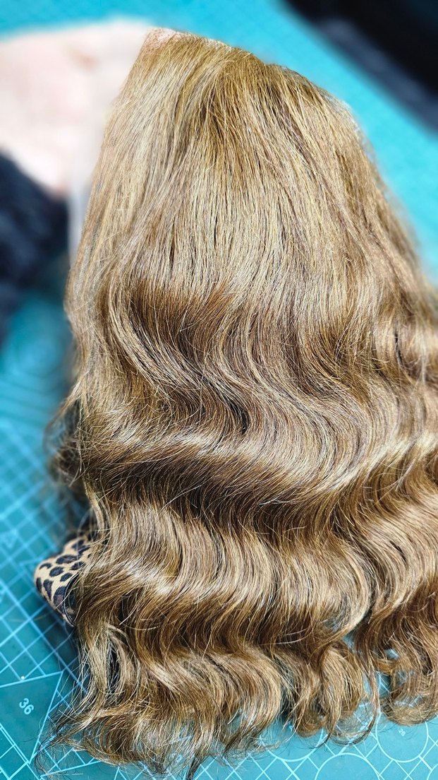 Kahve Renk Gerçek Saç Peruk - Görsel 3