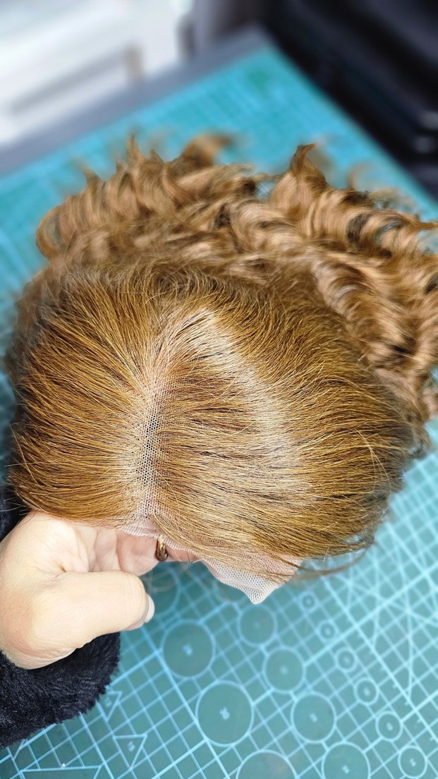 Kahve Renk Gerçek Saç Peruk - Görsel 5