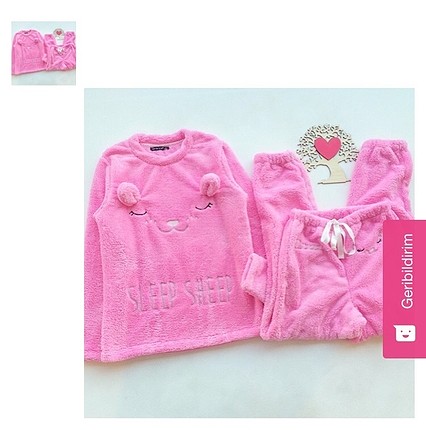 PEMBE PELUŞ EŞORTMAN TAKIM