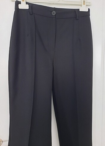36 Beden siyah Renk Dikiş detaylı pantolon 