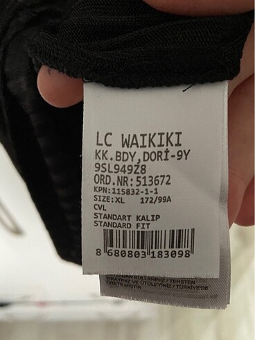 xl Beden siyah Renk Lcw marka tişört